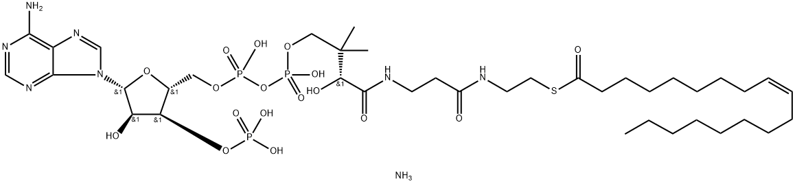 (9Z-octadecenoyl) CoenzyMe A (aMMoniuM salt) Structure