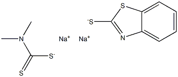 Sodium dimethyldithiocarbamate with 2(3H)-benzothiazolethione|