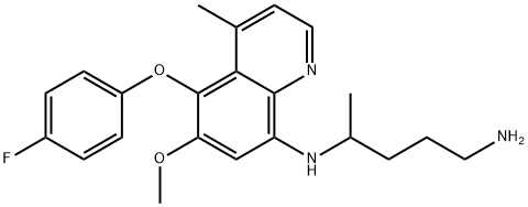 N4- [5-(4-氟苯氧基)-6-甲氧基-4-甲基-8-喹啉基] -1,4-戊二胺, 80061-25-2, 结构式