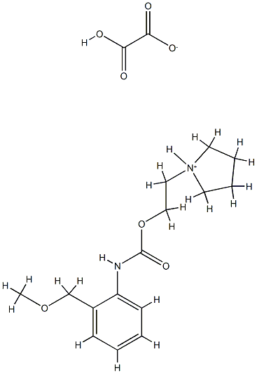 2-hydroxy-2-oxo-acetate, 2-(2,3,4,5-tetrahydropyrrol-1-yl)ethyl N-[2-( methoxymethyl)phenyl]carbamate Struktur