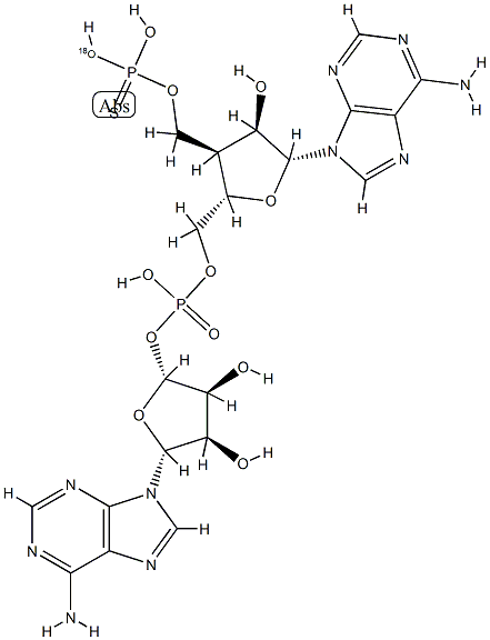 adenyl-5'-O-phosphorothioate-(3'-5')adenosine 化学構造式