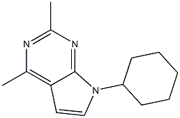7H-Pyrrolo[2,3-d]pyrimidine,7-cyclohexyl-2,4-dimethyl-(8CI) Struktur