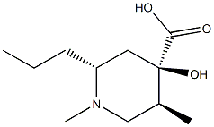 Isonipecotic acid, 4-hydroxy-1,5-dimethyl-2-propyl-, stereoisomer (8CI) 化学構造式