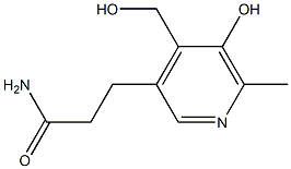 3-Pyridinepropionamide,5-hydroxy-4-(hydroxymethyl)-6-methyl-(8CI) 结构式