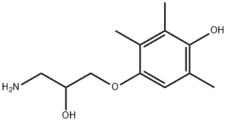 2-Propanol,1-amino-3-(4-hydroxy-2,3,5-trimethylphenoxy)-(8CI) 结构式