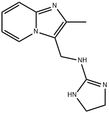 Imidazo[1,2-a]pyridine, 3-[(2-imidazolin-2-ylamino)methyl]-2-methyl- (8CI) Struktur