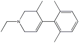 3-Picoline,1-ethyl-1,2,3,6-tetrahydro-4-(2,6-xylyl)-(8CI) 结构式