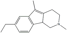 1H-Indeno[1,2-c]pyridine,7-ethyl-2,3,4,9b-tetrahydro-2,5-dimethyl-(8CI) Struktur