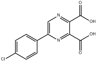 5-(4-Chloro-phenyl)-pyrazine-2,3-dicarboxylic acid,80356-77-0,结构式