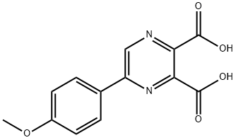 5-(4-Methoxy-phenyl)-pyrazine-2,3-dicarboxylic acid Structure