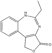 3H-Furo[3,4-d][1,3]benzodiazepin-3-one,5-ethyl-1,4-dihydro-(8CI) 化学構造式