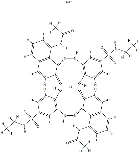 sodium bis[N-[8-[[5-[(ethylamino)sulphonyl]-2-hydroxyphenyl]azo]-7-hydroxy-1-naphthyl]acetamidato(2-)]chromate(1-) Structure