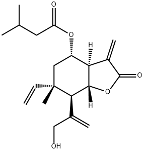 3-Methylbutanoic acid (3aR,7aα)-octahydro-6β-vinyl-7α-[1-(hydroxymethyl)vinyl]-6-methyl-3-methylene-2-oxobenzofuran-4β-yl ester|