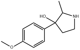 3-Pyrrolidinol,3-(4-methoxyphenyl)-2-methyl-(9CI) Structure