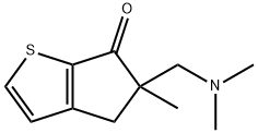 6H-Cyclopenta[b]thiophen-6-one,5-[(dimethylamino)methyl]-4,5-dihydro-5-methyl-(9CI) Structure