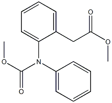 Benzeneacetic acid, 2-[(methoxycarbonyl)phenylamino]-, methyl ester Structure