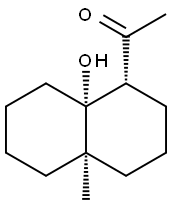 Ethanone, 1-[(1R,4aR,8aR)-decahydro-8a-hydroxy-4a-methyl-1-naphthalenyl]-, rel- (9CI) Structure