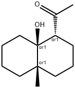 Ethanone, 1-[(1R,4aS,8aS)-decahydro-8a-hydroxy-4a-methyl-1-naphthalenyl]-, rel- (9CI) 化学構造式