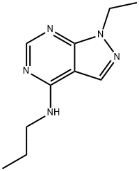 1H-Pyrazolo[3,4-d]pyrimidin-4-amine,1-ethyl-N-propyl-(9CI) Structure