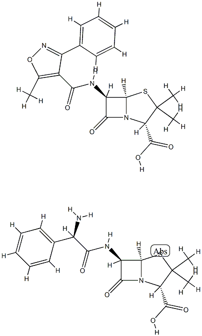 (2S,5R,6R)-6-[[(2R)-2-amino-2-phenyl-acetyl]amino]-3,3-dimethyl-7-oxo- 4-thia-1-azabicyclo[3.2.0]heptane-2-carboxylic acid: (2S,5R,6R)-3,3-di methyl-6-[(5-methyl-3-phenyl-oxazole-4-carbonyl)amino]-7-oxo-4-thia-1- azabicyclo[3.2.0]heptane-2-carboxylic acid|