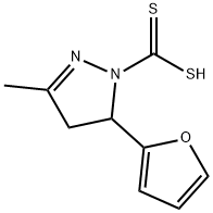 1H-Pyrazole-1-carbodithioicacid,5-(2-furanyl)-4,5-dihydro-3-methyl-(9CI) Structure