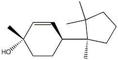 2-Cyclohexen-1-ol,1-methyl-4-[(1R)-1,2,2-trimethylcyclopentyl]-,(1R,4R)-rel-(9CI) Struktur