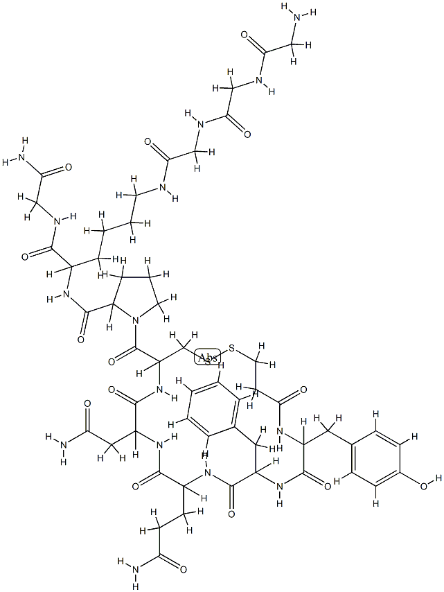 1-deamino-triglycyl-8-lysine-vasopressin 结构式