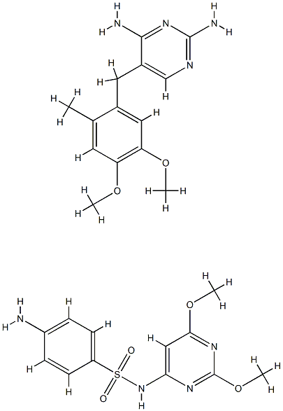 4-amino-N-(2,6-dimethoxypyrimidin-4-yl)benzenesulfonamide, 5-[(4,5-dim ethoxy-2-methyl-phenyl)methyl]pyrimidine-2,4-diamine Structure