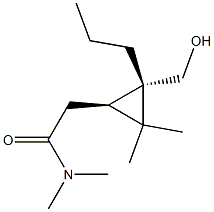 Cyclopropaneacetamide, 2-(hydroxymethyl)-N,N,3,3-tetramethyl-2-propyl-, (1R,2S)-rel- (9CI) Structure