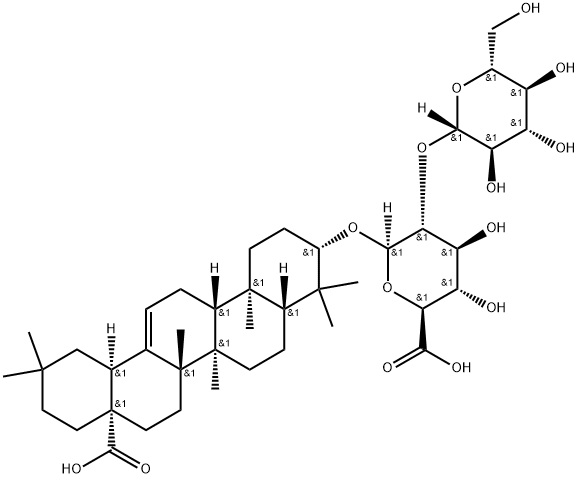3β-[(2-O-β-D-Glucopyranosyl-β-D-glucopyranuronosyl)oxy]oleana-12-ene-28-oic acid Struktur