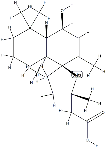 [2R,5S,(+)]-4,4'aα,5,5',6',7',8',8'a-Octahydro-4'α-hydroxy-2',5,5',5',8'aβ-pentamethylspiro[furan-2(3H),1'(4'H)-naphthalene]-5β-acetic acid,80931-19-7,结构式