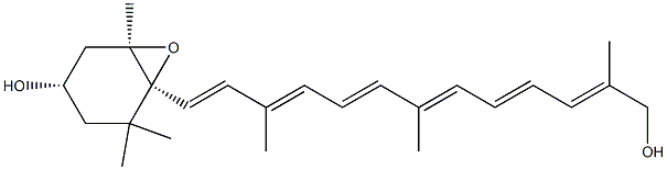 (3S,5R,6S)-5,6-Epoxy-5,6-dihydro-12'-apo-β,ψ-carotene-3,12'-diol Struktur