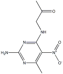 2-Propanone,1-[(2-amino-6-methyl-5-nitro-4-pyrimidinyl)amino]-(9CI),811439-86-8,结构式