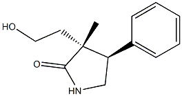 2-Pyrrolidinone,3-(2-hydroxyethyl)-3-methyl-4-phenyl-,(3R,4R)-rel-(9CI),811445-45-1,结构式