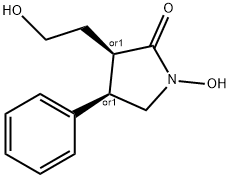 2-Pyrrolidinone, 1-hydroxy-3-(2-hydroxyethyl)-4-phenyl-, (3R,4R)-rel- (9CI),811445-56-4,结构式