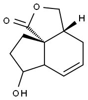1H,3H-Indeno[3a,4-c]furan-1-one,3a,4,6a,7,8,9-hexahydro-7-hydroxy-,(3aR,9aR)-rel-(9CI) 化学構造式