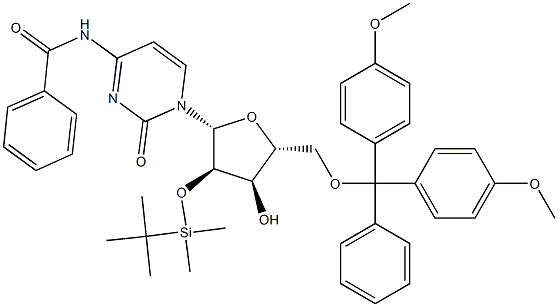 5'-O-DMT-2'-O-TBDMS-N-Bz-Cytidine Struktur