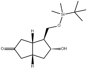 [3aS-(3a,4,5,6a)]-(9CI)-4-[[[(1,1-DiMethylethyl)diMethylsilyl]oxy]Methyl]hexahydro-5-hydroxy-2(1H)-pentalenone Structure