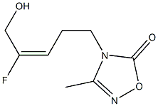 1,2,4-Oxadiazol-5(4H)-one,4-[(3E)-4-fluoro-5-hydroxy-3-pentenyl]-3-methyl-(9CI) 化学構造式