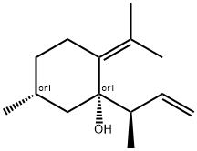 Cyclohexanol, 5-methyl-2-(1-methylethylidene)-1-[(1R)-1-methyl-2-propenyl]-, (1S,5R)-rel- (9CI) Structure