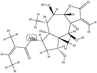 (Z)-2-Methyl-2-butenoic acid (3aS,7aα,9aβ)-dodecahydro-4β,5α,9β-trihydroxy-4aβ,8α-dimethyl-3-methylene-2-oxoazuleno[6,5-b]furan-7α-yl ester|