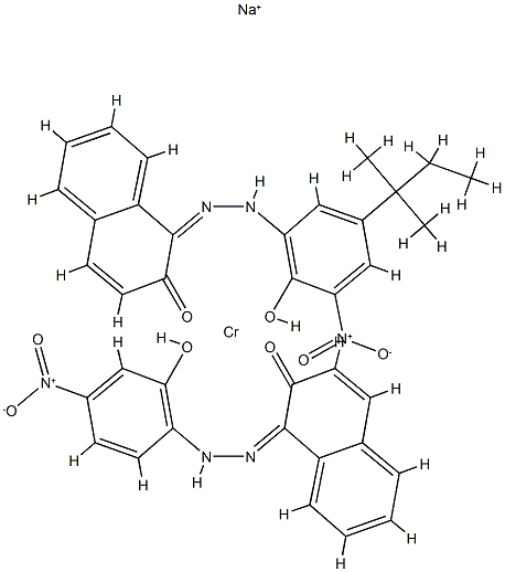 sodium [1-[(2-hydroxy-3-nitro-5-tert-pentylphenyl)azo]-2-naphtholato(2-)][1-[(2-hydroxy-4-nitrophenyl)azo]-2-naphtholato(2-)]chromate(1-) Structure