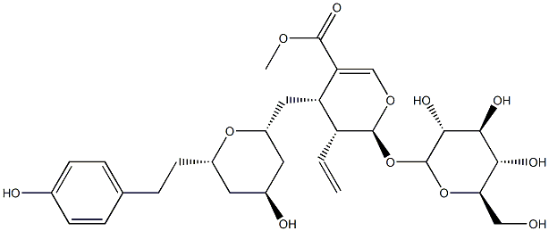 81417-80-3 (2S)-3α-Ethenyl-2β-(β-D-glucopyranosyloxy)-3,4-dihydro-4α-[[(2R,4S,6S)-tetrahydro-4-hydroxy-6-[2-(4-hydroxyphenyl)ethyl]-2H-pyran-2-yl]methyl]-2H-pyran-5-carboxylic acid methyl ester