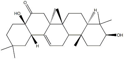 3β,17-Dihydroxy-28-nor-5α-olean-12-en-16-one,81426-91-7,结构式