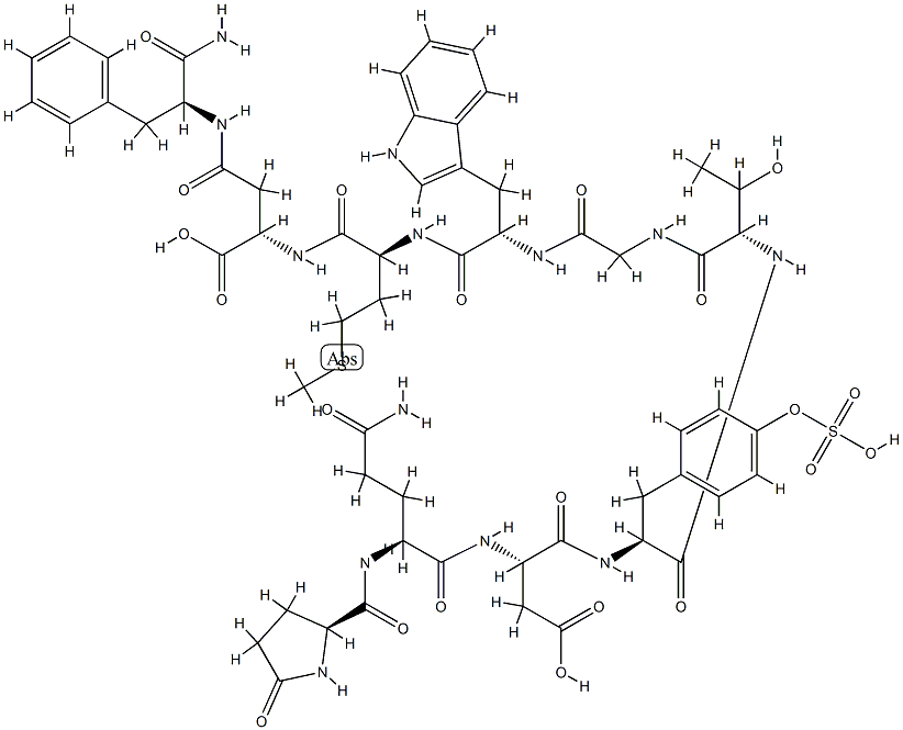 caerulein, beta-Asp(9)-,81456-41-9,结构式