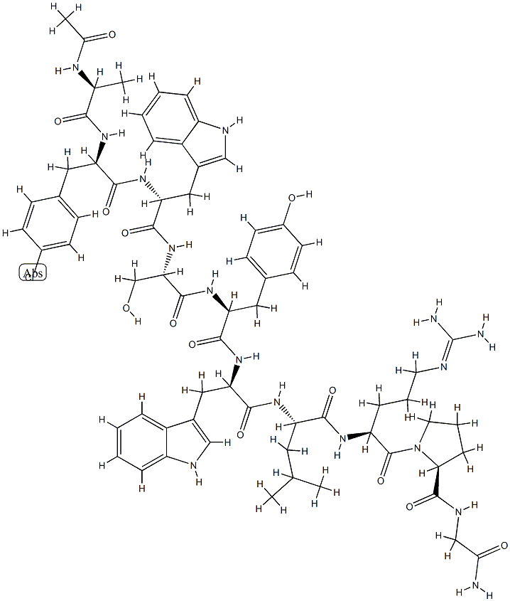 LHRH, N-Ac-Ala(1)-(4-Cl-Phe)(2)-Trp(3,6)-,81557-54-2,结构式
