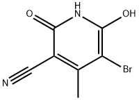 5-Bromo-1,2-dihydro-6-hydroxy-4-methyl-2-oxo-3-pyridinecarbonitrile 结构式
