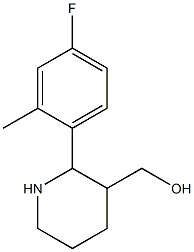 3-Piperidinemethanol,2-(4-fluoro-2-methylphenyl)-(9CI) Structure