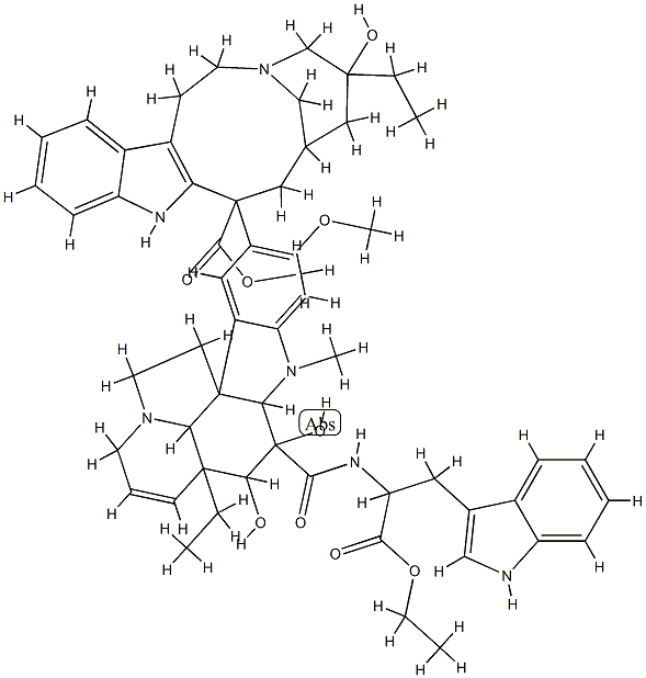 81571-34-8 Vincaleukoblastine, O(sup 4)-deacetyl-3-de(methoxycarbonyl)-3-(((2-eth oxy-1-(1H-indol-3-ylmethyl)-2-oxoethyl)amino)carbonyl)-, (3(R))-