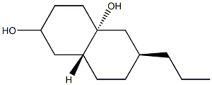 2,4a(2H)-Naphthalenediol, octahydro-6-(1-methylethyl)-, (4aR,6S,8aR)-rel- (9CI) Struktur